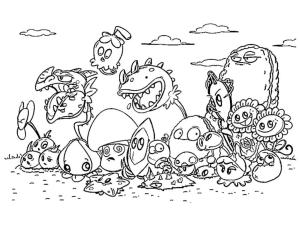 Bitkiler vs Zombiler boyama sayfası,  coloring page, Bitkiler vs Zombiler Resmi, 