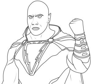 Black Adam boyama sayfası,  coloring page, kizgin black adam boyama, 