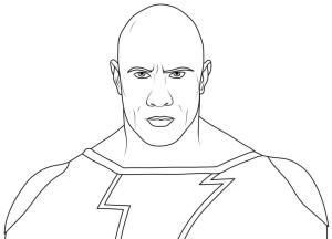 Black Adam boyama sayfası,  coloring page, Kaya black Adam, 