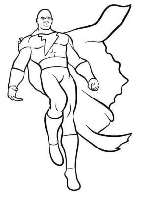 Black Adam boyama sayfası,  coloring page, Black Adam uçuyor, 