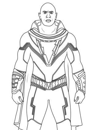 Black Adam boyama sayfası,  coloring page, İnanilmaz black adam, 