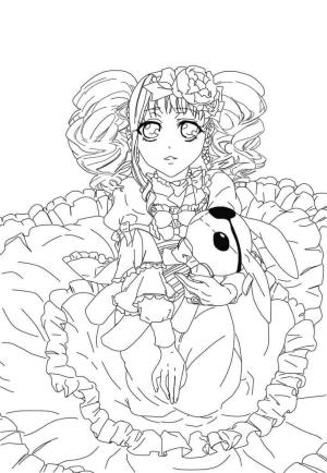 Black Butler boyama sayfası,  coloring page, Black Butler’dan Lizzy, 