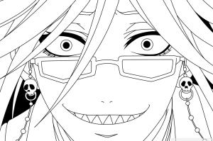 Black Butler boyama sayfası,  coloring page, Grell Sutcliff Komik, 