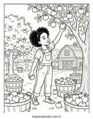 Black Girl boyama sayfası – çocuklar için, çizgi film temalı