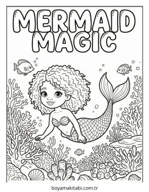 Black Girl boyama sayfası – basit çizim, kolay boyama