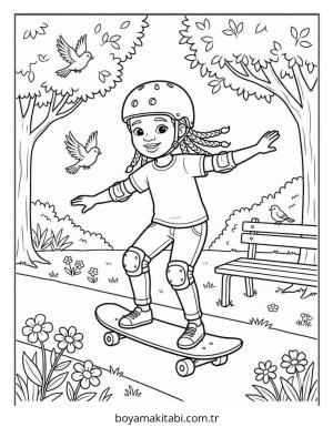 Black Girl boyama sayfası – eğitici aktivite, yaratıcılık