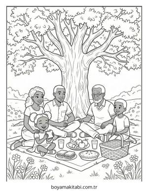 Black Girl boyama sayfası – kolay boyama, eğitici aktivite