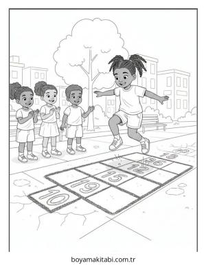 Black Girl boyama sayfası – okul öncesi, evde etkinlik