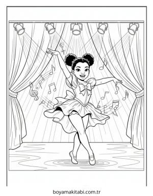 Black Girl boyama sayfası – çocuk aktivitesi, PDF indir