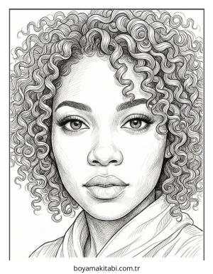Black Girl boyama sayfası – yaratıcılık, eğlenceli etkinlik
