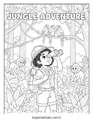 Black Girl boyama sayfası – kolay boyama, eğitici aktivite