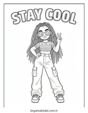 Black Girl boyama sayfası – evde etkinlik, ücretsiz yazdır