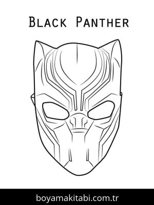 Black Panther boyama sayfası – eğlenceli etkinlik, el becerilerini geliştirir