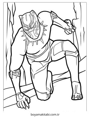 Black Panther boyama sayfası – yaratıcılık, eğlenceli etkinlik
