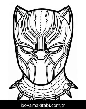 Black Panther boyama sayfası – PDF indir, sevimli karakter