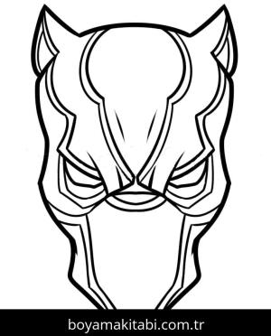 Black Panther boyama sayfası – keyifli zaman, renkli çizimler