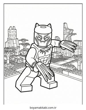 Black Panther boyama sayfası – okul öncesi, evde etkinlik