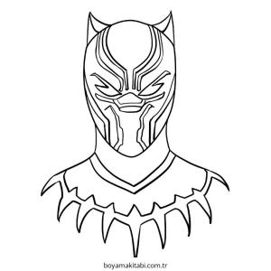 Black Panther boyama sayfası – okul öncesi, evde etkinlik