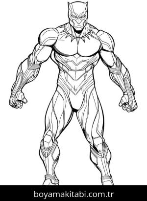Black Panther boyama sayfası – eğitici aktivite, yaratıcılık