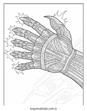 Black Panther boyama sayfası – keyifli zaman, renkli çizimler