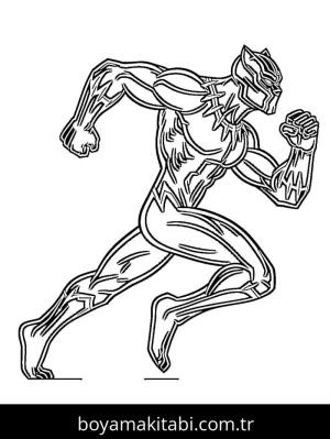 Black Panther boyama sayfası – okul öncesi, evde etkinlik