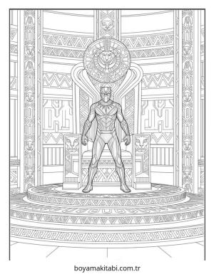Black Panther boyama sayfası – evde etkinlik, ücretsiz yazdır