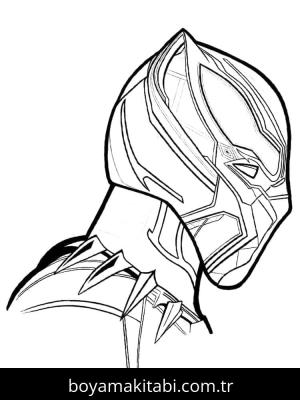 Black Panther boyama sayfası – evde etkinlik, ücretsiz yazdır