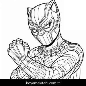 Black Panther boyama sayfası – eğitici aktivite, yaratıcılık
