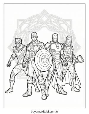 Black Panther boyama sayfası – çocuk aktivitesi, PDF indir