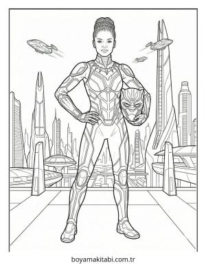 Black Panther boyama sayfası – yaratıcılığı geliştirir, keyifli zaman