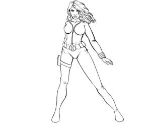 Black Widow boyama sayfası,  coloring page, Viuda Negra Tan Caliente, 