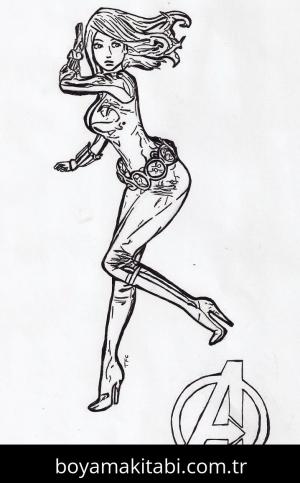 Black Widow boyama sayfası 53292,  coloring page, 