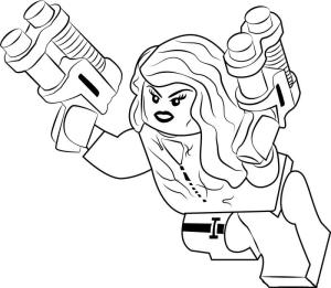 Black Widow boyama sayfası,  coloring page, Lego Kara Dul, 