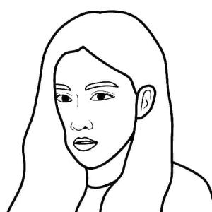 Blackpink boyama sayfası,  coloring page, Rosé anahat görseli, 