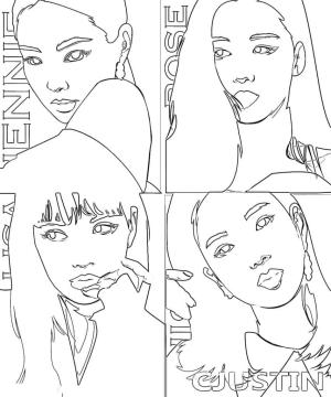 Blackpink boyama sayfası,  coloring page, Kız Grubu Blackpink, 