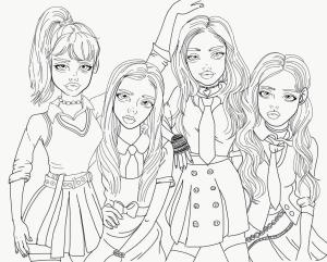 Blackpink boyama sayfası,  coloring page, Sevimli Blackpink, 