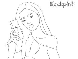 Blackpink boyama sayfası,  coloring page, Blackpink’ten Jennie, 