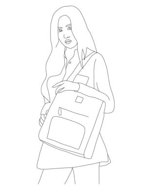 Blackpink boyama sayfası,  coloring page, Blackpink Rosé, 