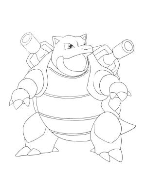 Blastoise boyama sayfası,  coloring page, Blastoise anahat baskısı, 