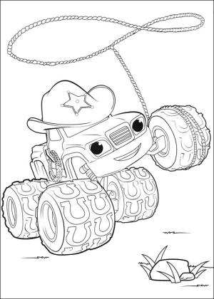 Blaze Ve Canavar Makineleri boyama sayfası,  coloring page, Mutlu Yıldız, 