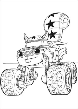 Blaze Ve Canavar Makineleri boyama sayfası,  coloring page, Sincap Darington, 