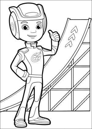 Blaze Ve Canavar Makineleri boyama sayfası,  coloring page, AJ Gülümseyen, 