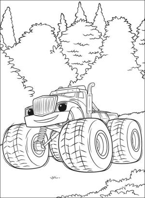 Blaze Ve Canavar Makineleri boyama sayfası,  coloring page, Kırıcı Koşusu, 