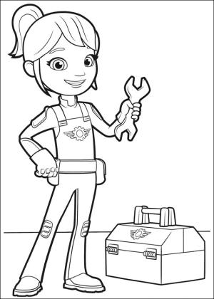 Blaze Ve Canavar Makineleri boyama sayfası,  coloring page, İngiliz Anahtarı Ile Gabby, 