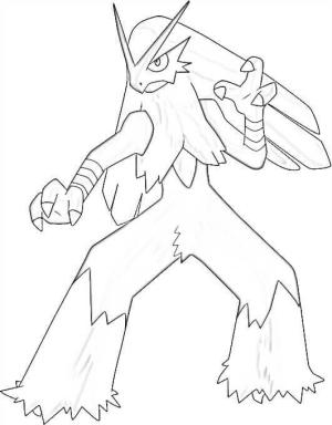 Blaziken boyama sayfası,  coloring page, Pokemon Blaziken Dövüş, 