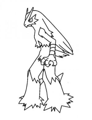 Blaziken boyama sayfası,  coloring page, Büyük Blaziken, 