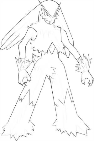 Blaziken boyama sayfası,  coloring page, Pokemon Blaziken Gülümsüyor, 