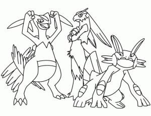 Blaziken boyama sayfası,  coloring page, Pokemon Blaziken ve Ekibi, 