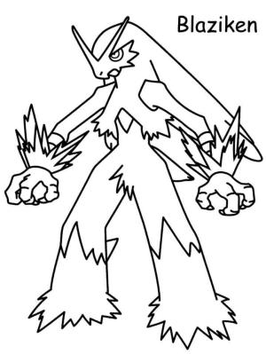 Blaziken boyama sayfası,  coloring page, Müthiş Blaziken, 