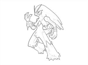 Blaziken boyama sayfası,  coloring page, Pokemon Blaziken Serin, 